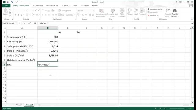 MS Excel - Szukaj wyniku - Równanie van der Waalsa смотреть онлайн
