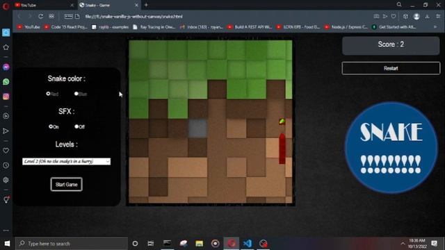 Snake-Vanilla-JS смотреть онлайн