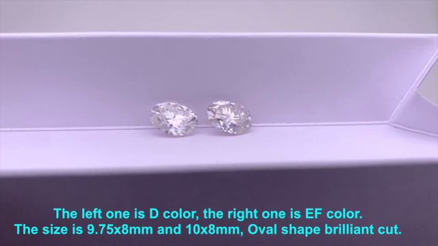 Loose Moissanite Oval shape brilliant cut stone D color VS EF color comparison FU RONG смотреть онлайн