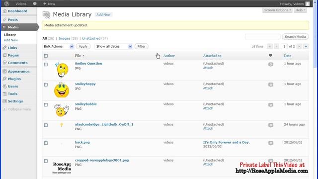 WordPress 3.4 Media Library Settings смотреть онлайн