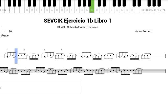 Sevcik Ejercicio 1(a/b) Libro1 Metrónomo a)60 - b)30 смотреть онлайн