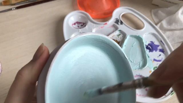 НЕЛОВКО раскрашиваю тарелку из глины смотреть онлайн