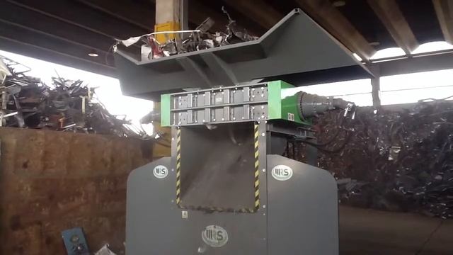Шредер двухвальный THANIT WD150. Измельчение металла. http://www.netmus.ru смотреть онлайн