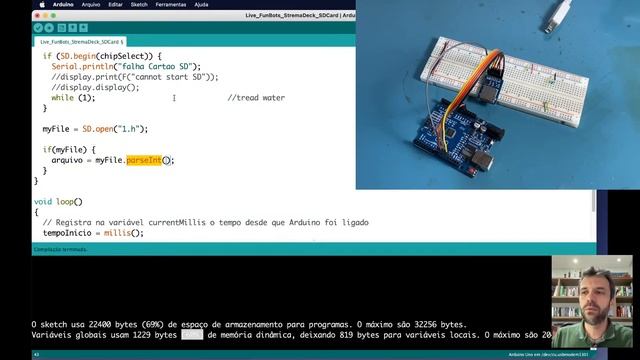 COMO LER DADOS DE UM SD CARD NO ARDUINO | Usando os dados como variáveis смотреть онлайн