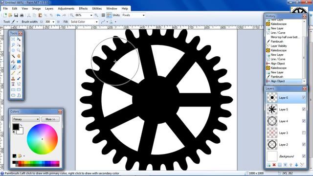 Paint.NET tutorial make a gear template Part-1 смотреть онлайн