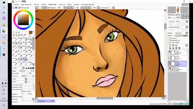 Speedpaint (SAI) Флора Winx Club [Льдина ТюЛеня] смотреть онлайн