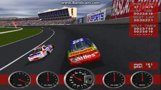 NASCAR Revolution (PC) Race #12 Gameplay (Ernie Irvan) (Atlanta) (9 Laps) смотреть онлайн