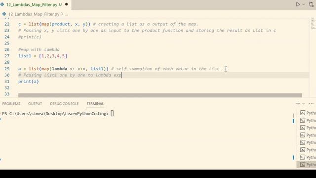 Python Lambda | Map | Filter under 7 minutes смотреть онлайн