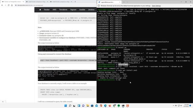 Docker run PostgreSQL смотреть онлайн