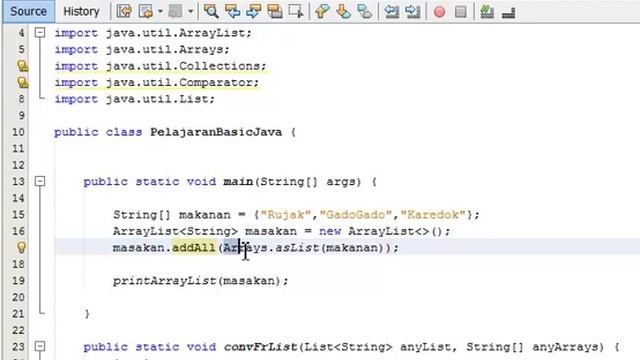 Basic Java 30 ArrayList asList() .toArray() смотреть онлайн