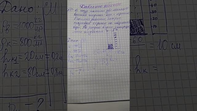Давление жидкости - решение задач по физике смотреть онлайн