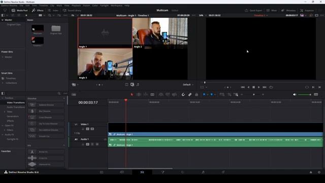 Монтаж видео с нескольких камер | Мультикамерный монтаж | Davinci Resolve 18.6 смотреть онлайн
