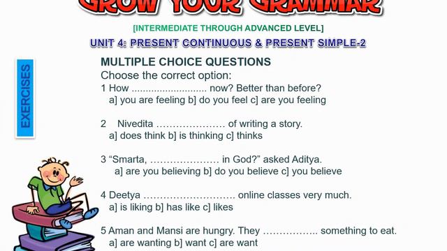 UNIT #04 GROW YOUR GRAMMAR PRESENT CONTINUOUS & PRESENT SIMPLE BY ENGLISH STAR смотреть онлайн