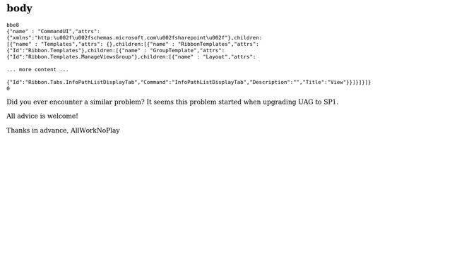 Sharepoint: SP2013 Toolbar keeps loading invalid http json response headers for commandui.ashx смотреть онлайн
