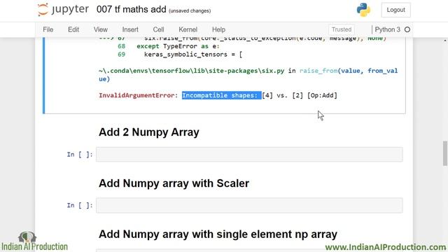 Addition of Tensors using tf.add() math function math | TensorFlow 2.0 Python Tutorial | DL | ML смотреть онлайн