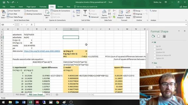 How to fit adsorption kinetic models using Microsoft Excel смотреть онлайн