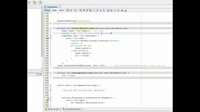 JAVA Countdown Timer + Source code!! Simple example (NetBeans 8.1) смотреть онлайн