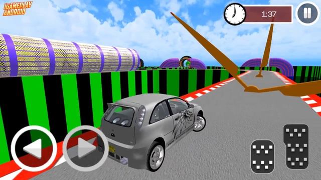 Ultimate racing derby fast green sports car stunts 3d game #10 - Android GamePlay смотреть онлайн