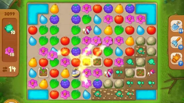 Gardenscapes gameplay level 3099 смотреть онлайн