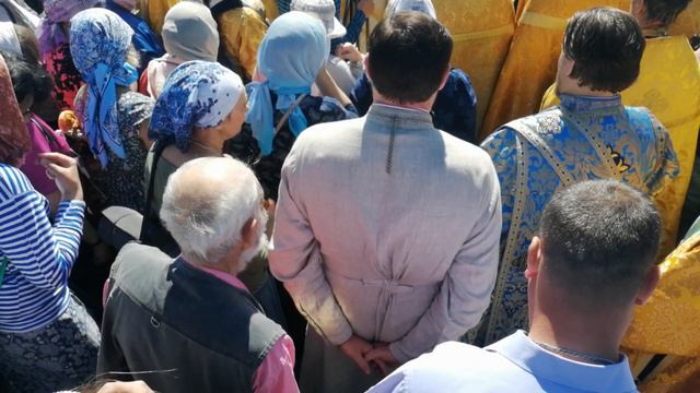 Крестный Ход в село Коробейниково 2019. Первая стоянка, молебен смотреть онлайн