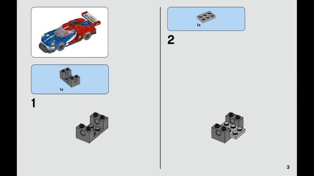 2017 Lego Speed Champions 2016 Ford GT & 1966 Ford GT40 instruction 75881 NEW! смотреть онлайн