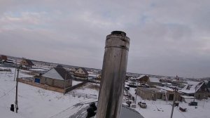 Правильный дымоход. Почему не нужен зонтик-грибок ! Тяга улучшилась.