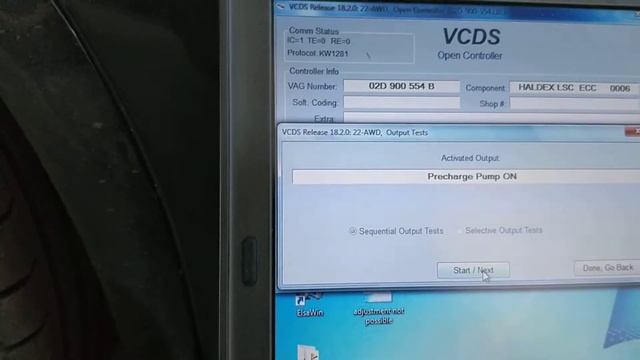 Haldex Test VCDS