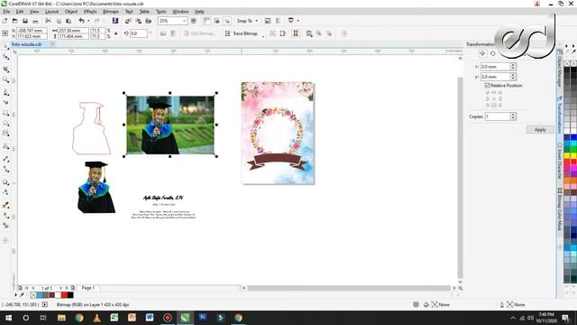 Edit Foto Wisuda Kekinian dengan Coreldraw смотреть онлайн