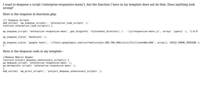 Wordpress: Dequeue script in template isn't working (2 Solutions!!) смотреть онлайн