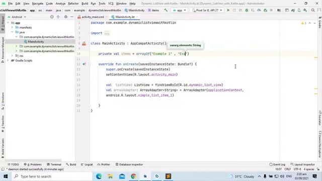 How to create simple Dynamic Listview in ? Android ? Studio With Kotlin смотреть онлайн