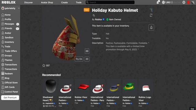 БЕСПЛАТНЫЕ ВЕЩИ в роблокс | Как получить HOLIDAY KABUTO HELMET в роблоксe | Roblox 2023 смотреть онлайн