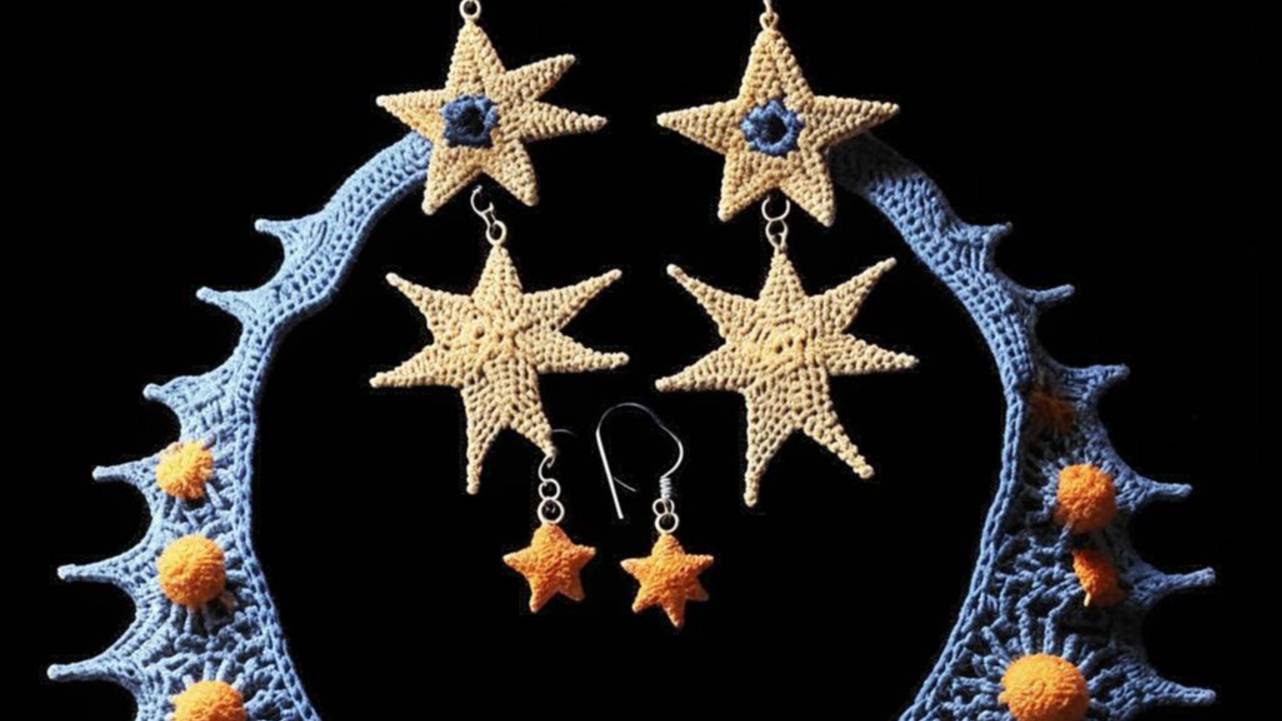 ВЯЗАНИЕ. Украшения: звезды, планеты, космос от нейросети. ПОДБОРКА №1. смотреть онлайн