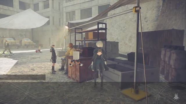NieR:Automata Route A(2B): Chapter 2 Pt1- City Ruins/Resistance Camp - Side Quests смотреть онлайн