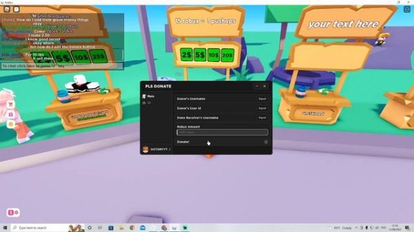 PLS Donate Fake Donate Script (PASTEBIN)