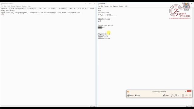Tokens in Python | PG DEPT. of CS & IT | Doaba College Jalandhar смотреть онлайн