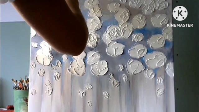 интерьерная картина своими руками, объемные цветы акриловой краской, как написать картину с цветами смотреть онлайн