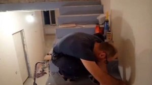 Мастер по лестнице. Обшивка бетонной лестницы деревом. Лёгкий вариант, без фанеры.