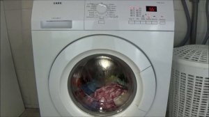 AEG Lavamat Protex L72475FL cotton 95°C time save program washing machine test example lavadora #23
