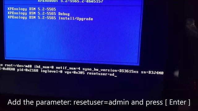 XPEnology - Reset Admin Password