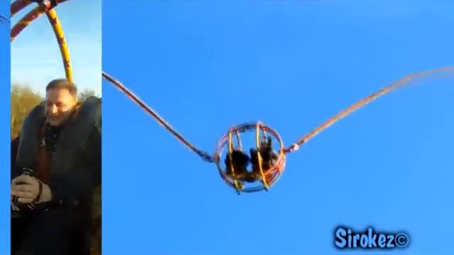 Резекне - атракционы . Съёмка с трёх камер. Катапульта смотреть онлайн