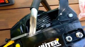 Новая бензопила Huter BS 2,3 40RS распаковка и первый запуск