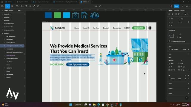 Design a Medical Clinic Website in Figma Easy Step By Step II Design in Figma Tutorial смотреть онлайн