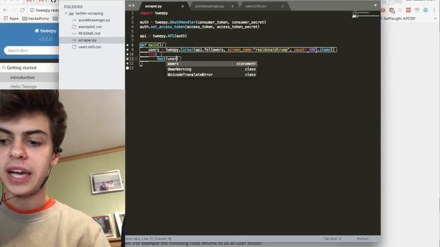 Twitter API With Python & Tweepy | Data Scraping To Gain More Twitter Followers Fast! смотреть онлайн