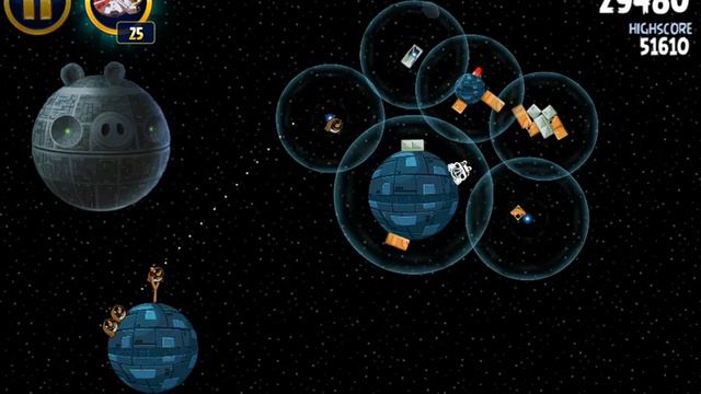 Angry Birds Star Wars - Level 2-7 Death Star 3 Star Walkthrough | 3 Stars Help смотреть онлайн