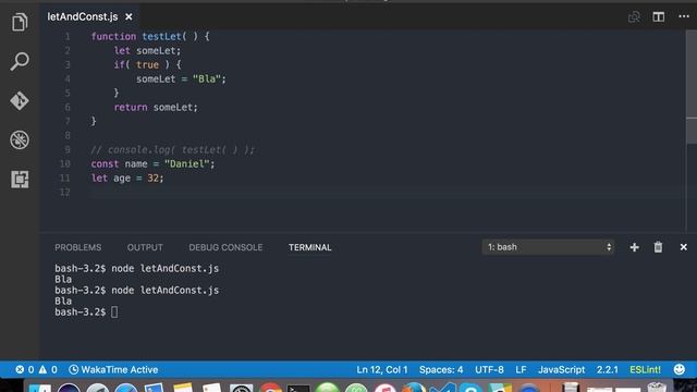 Let and Const - ES6 JavaScript Tutorial смотреть онлайн