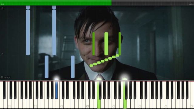 Penguin's Umbrella (Penguin's Theme) - Gotham [Synthesia Piano Tutorial] смотреть онлайн