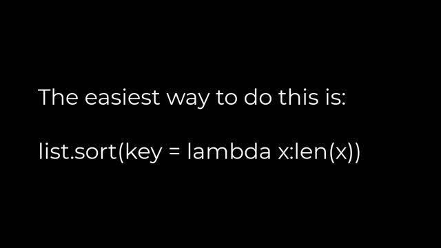 Python :Sorting Python list based on the length of the string(5solution) смотреть онлайн