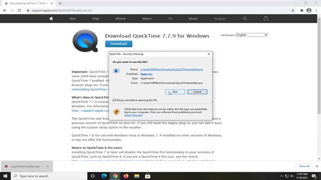 How To Fix QuickTime Not Installing On Windows 10