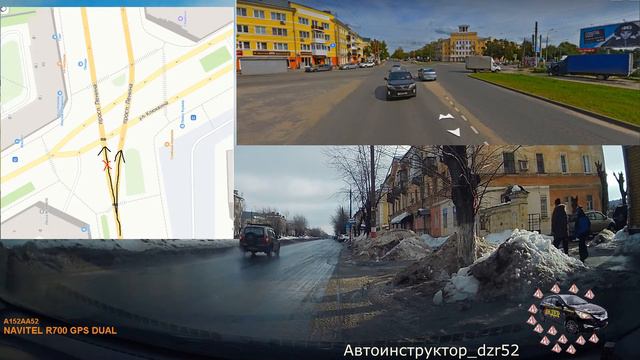 Вождение по городу / Разбираем проезд нестандартного перекрестка / Перекресток пр.Ленина-ул.Клюквин смотреть онлайн