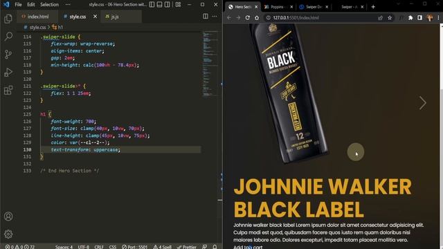 Create a Dynamic Hero Section with Modified Swiper Slider | HTML, CSS & Vanilla JS Tutorial смотреть онлайн